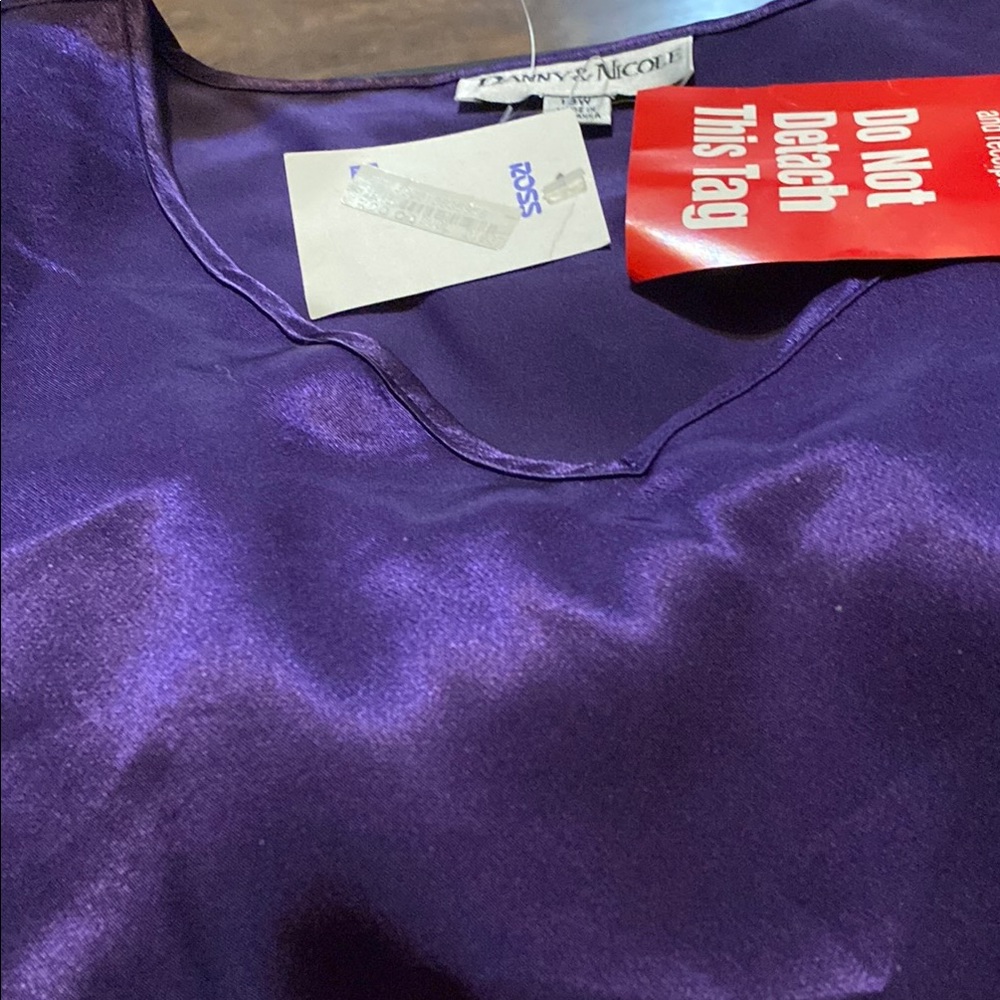 Danny & Nicole Purple Satin Top